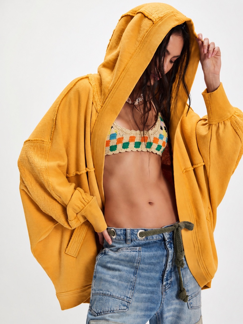 NWOT FREE PEOPLE WE THE FREE Forever Yours Cardi | Sunflower MSRP $128